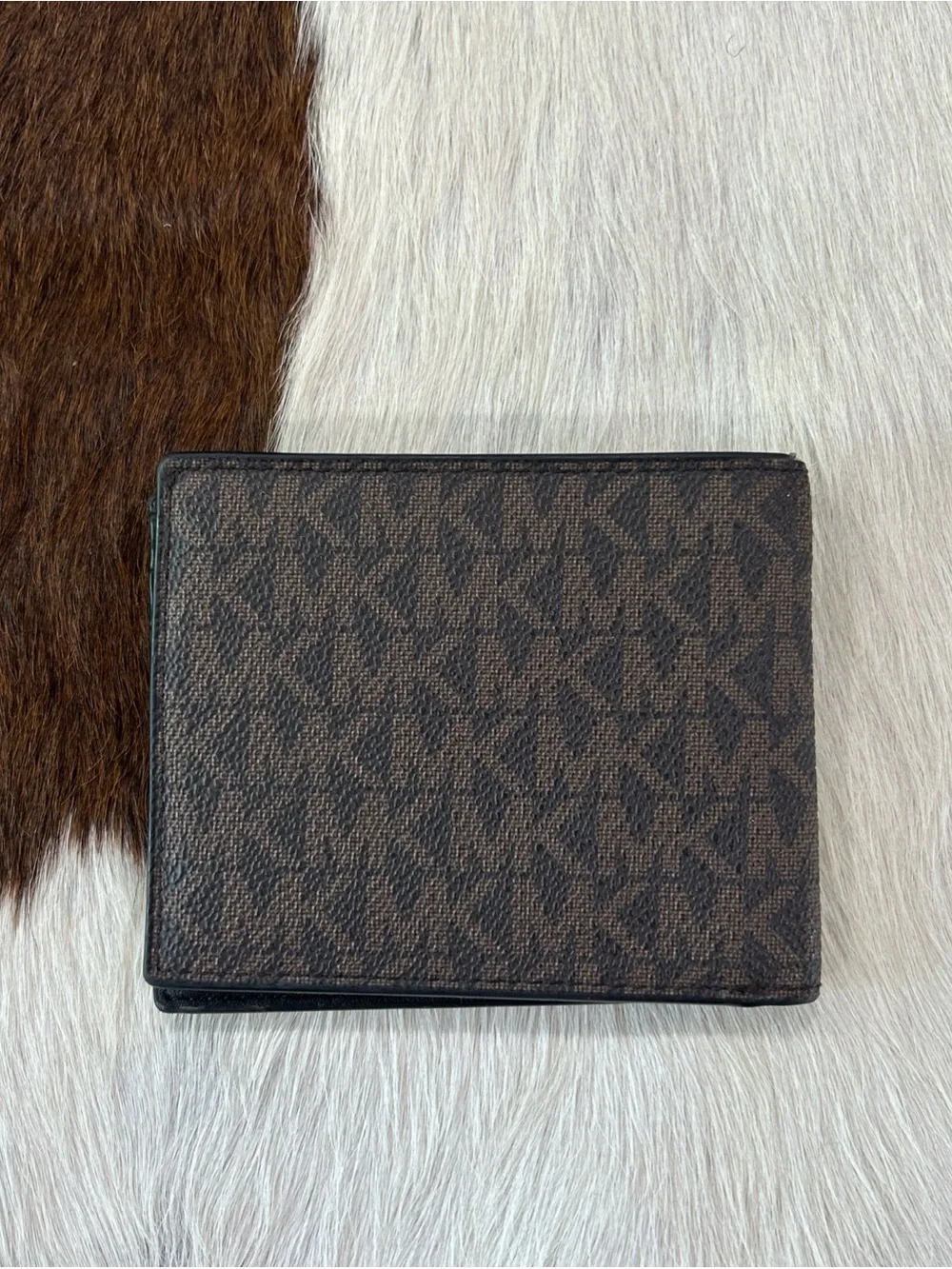 Michael Kors Cooper Bifold Wallet Monogram Jet Set Mens Brown